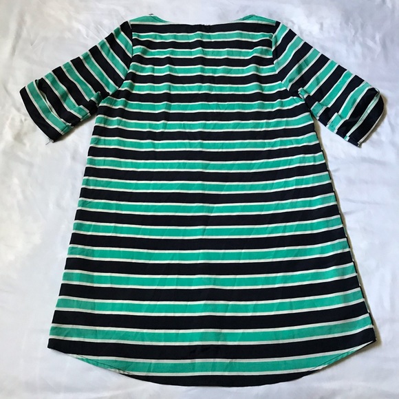 EVERLY Striped Short Tab Sleeve Shift Dress Medium - Picture 9 of 13